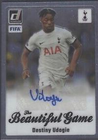 Destiny Udogie #3 Soccer Cards 2023 Panini Donruss Beautiful Game Autograph