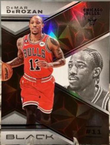 DeMar DeRozan #5 Basketball Cards 2022 Panini Black