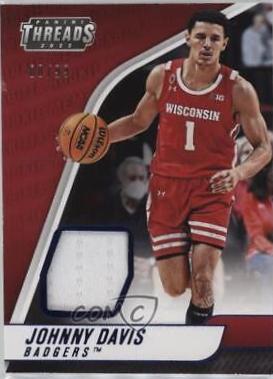 Johnny Davis #TH-JDA 2022 Panini Chronicles Draft Picks Threads Rookie Memorabilia Basketball