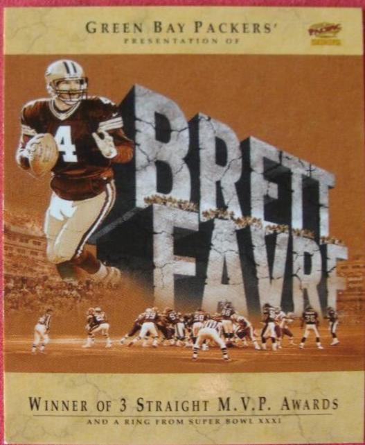 Brett Favre #5 Football Cards 2002 Pacific Feature Attractions
