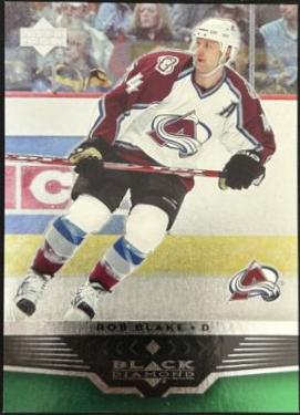 Rob Blake #23 Hockey Cards 2005 Upper Deck Black Diamond