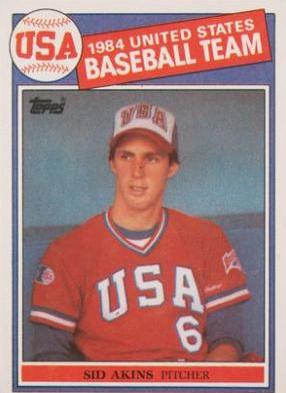 1985 Topps Sid Akins [84 USA Baseball Team] #390 card