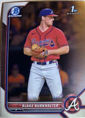 Blake Burkhalter #BDC-10 Baseball Cards 2022 Bowman Draft Chrome
