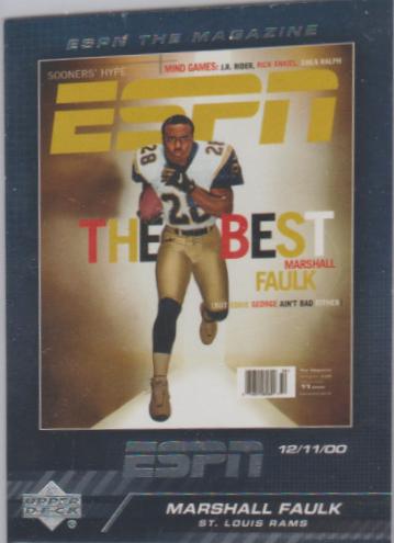 Marshall Faulk #TM-15 Football Cards 2005 Upper Deck ESPN Magazine Covers