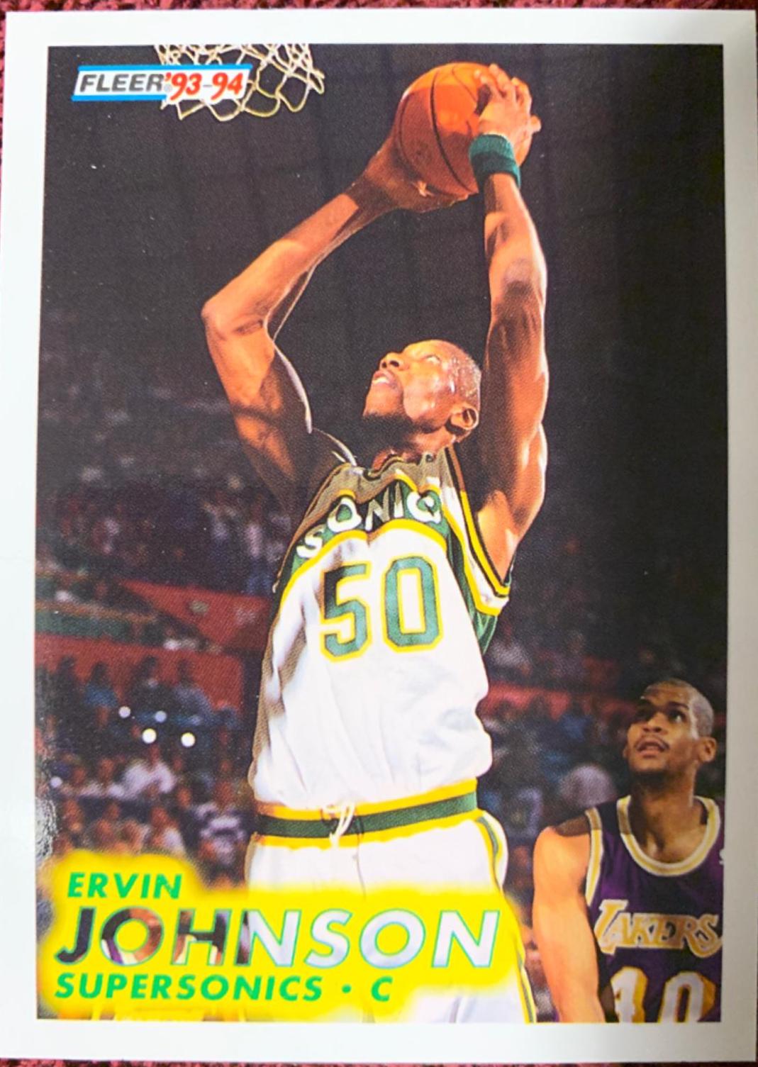 Ervin Johnson #382 Basketball Cards 1993 Fleer