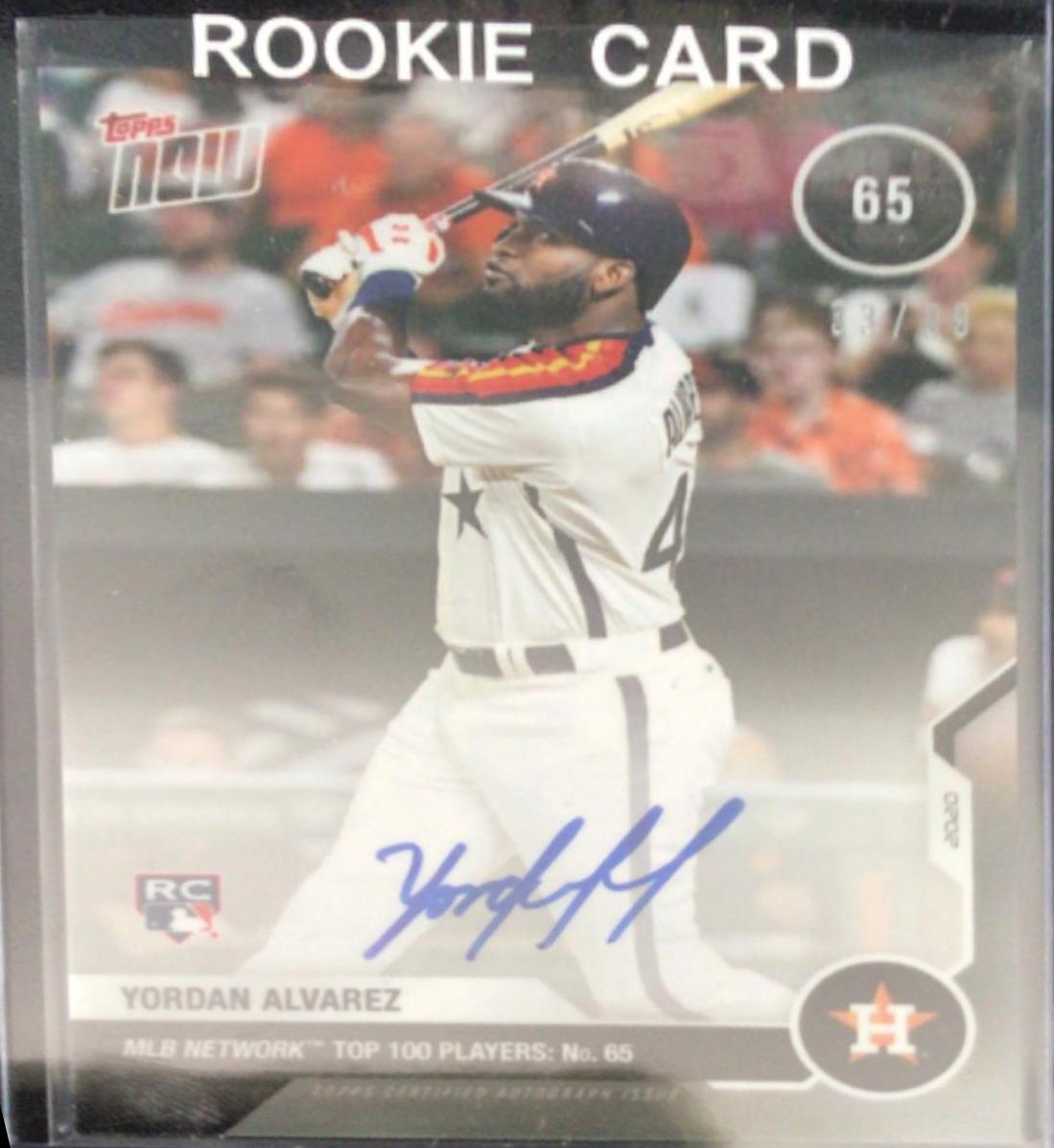 Yordan Alvarez #MN65A Baseball Cards 2020 Topps Now MLB Network Top 100