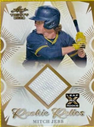 Mitch Jebb #RR-37 Baseball Cards 2023 Leaf Trinity Rookie Relics