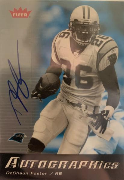 Deshaun Foster #AU-FO Football Cards 2006 Fleer Autograph