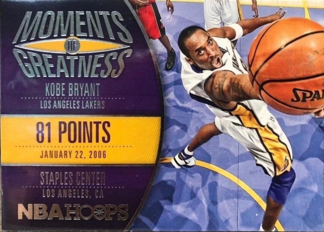Kobe Bryant #18 Basketball Cards 2014 Panini Hoops Moments of Greatness