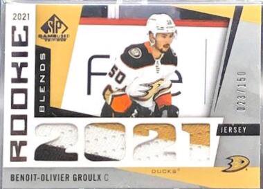 Benoit Olivier Groulx #RB-BG Hockey Cards 2021 SP Game Used Rookie Blends