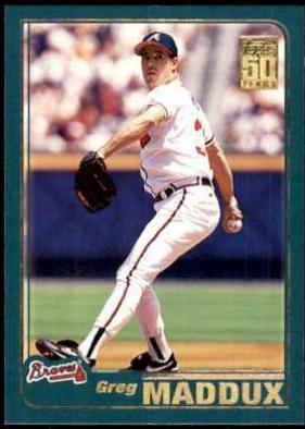 Greg Maddux #660 Baseball Cards 2001 Topps