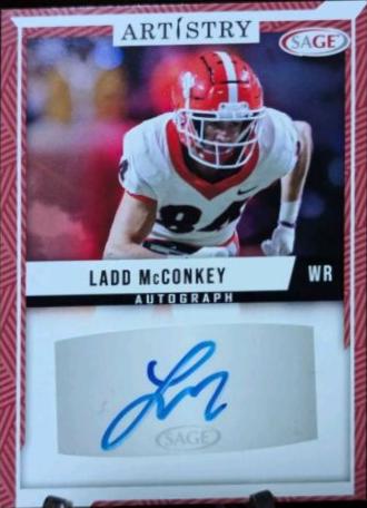 Ladd McConkey #ART-LM 2024 Sage Artistry Autograph Football