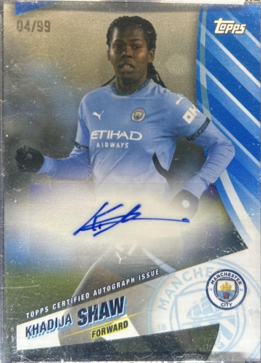 Khadija Shaw #MB-KS 2024 Topps Blue Moon Manchester City Blue Autograph Soccer