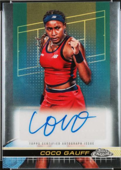 Coco Gauff #AIV-CGF Tennis Cards 2024 Topps Chrome Image Variation Autograph