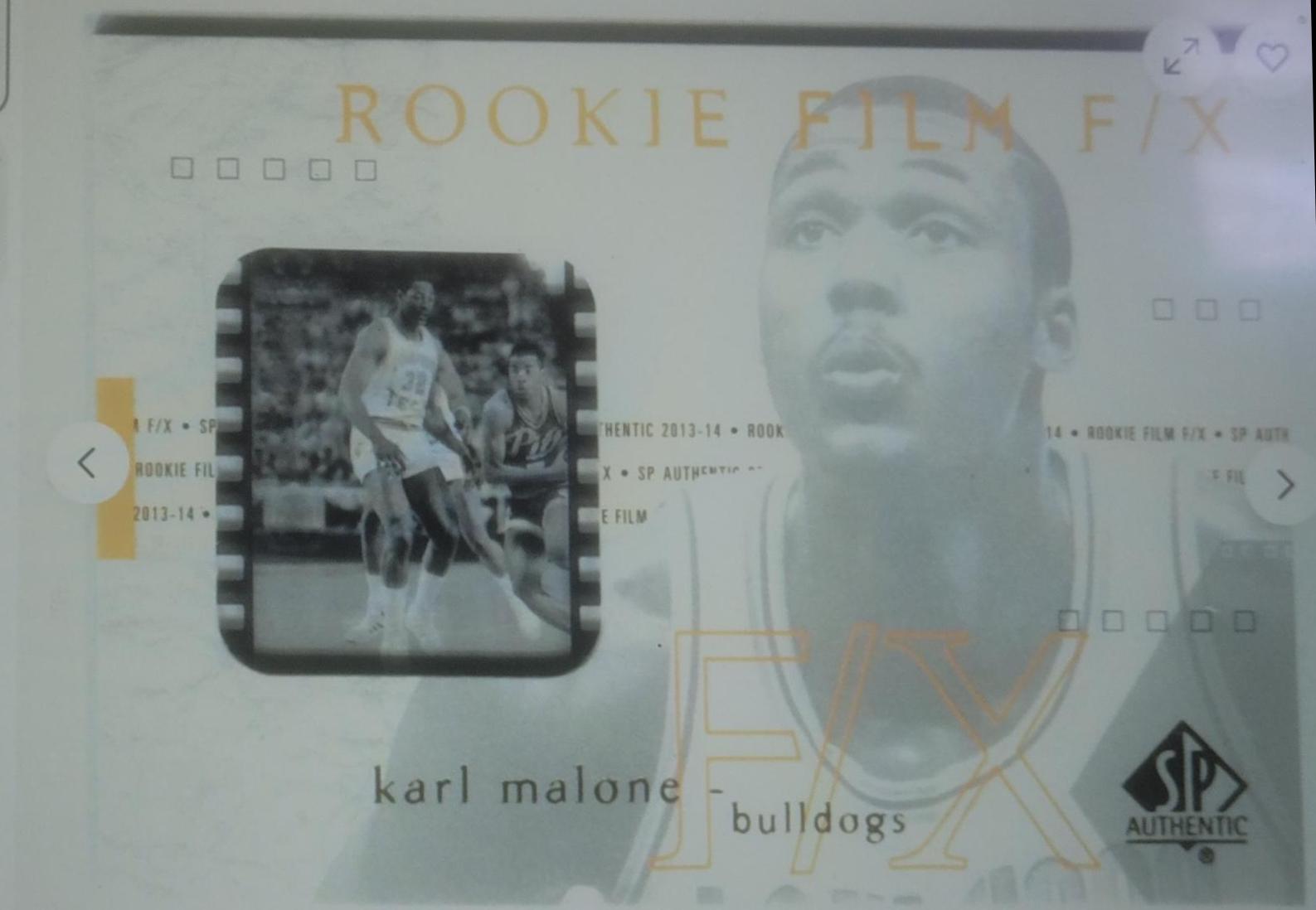 Karl Malone #52 2013 Sp Authentic Basketball