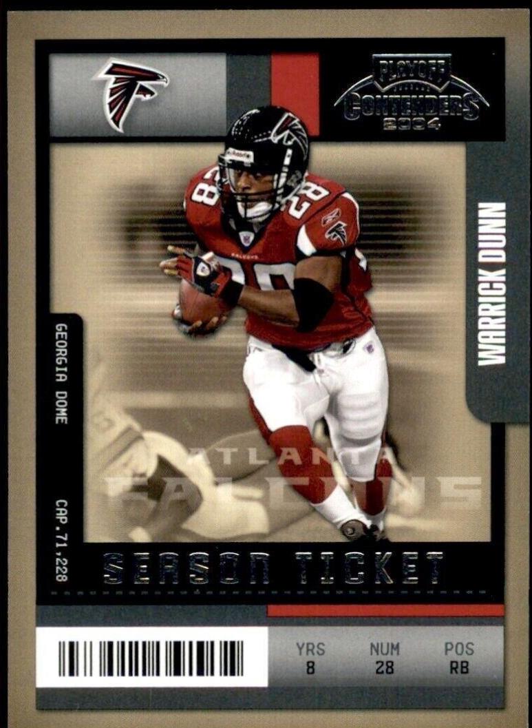 Warrick Dunn #7 Football Cards 2004 Playoff Contenders