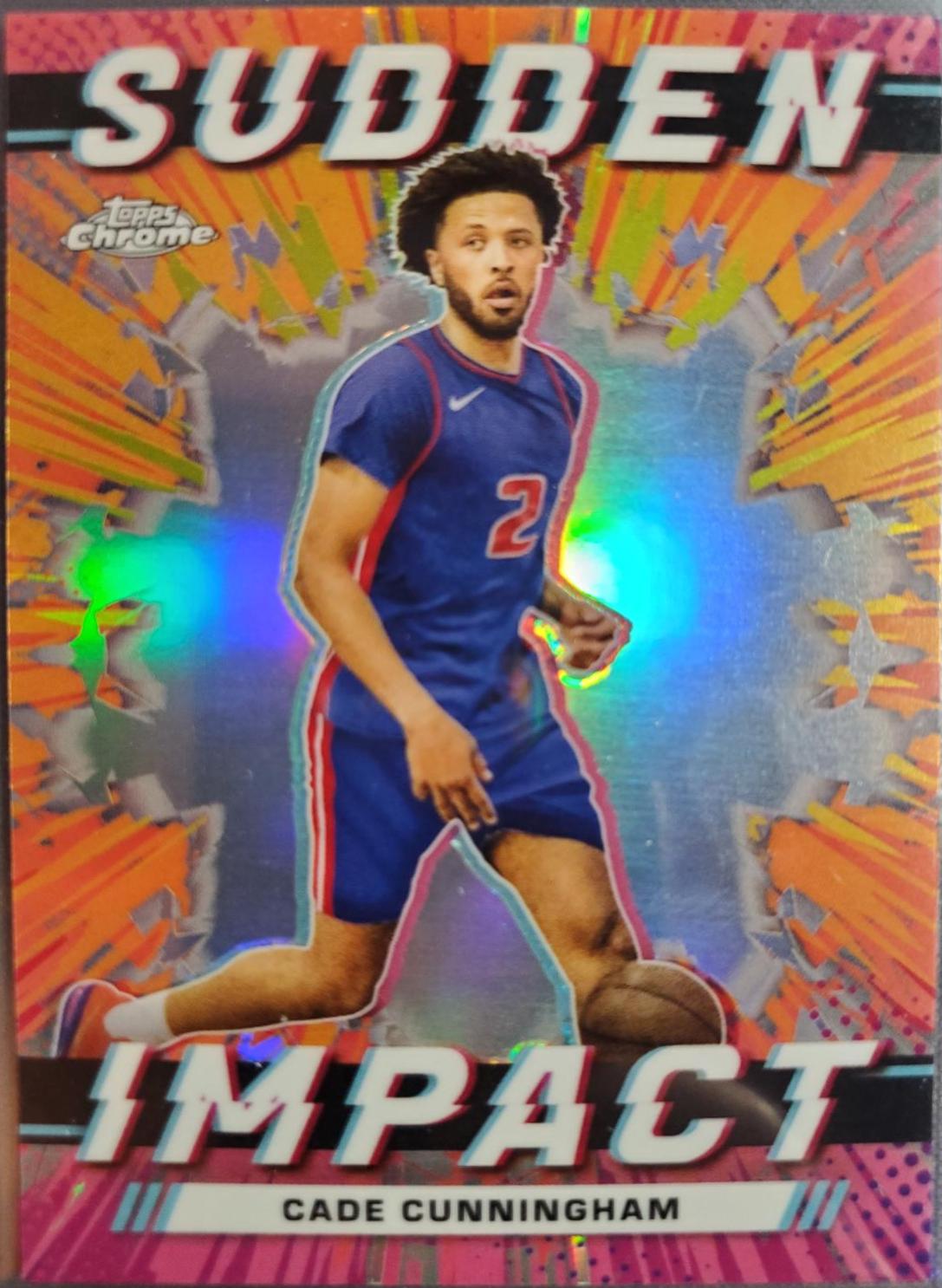 Cade Cunningham #SI-13 Basketball Cards 2023 Topps Chrome Sudden Impact