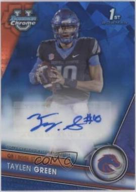 Taylen Green #PA-TGR 2023 Bowman Chrome University Sapphire Prospect Autographs Football