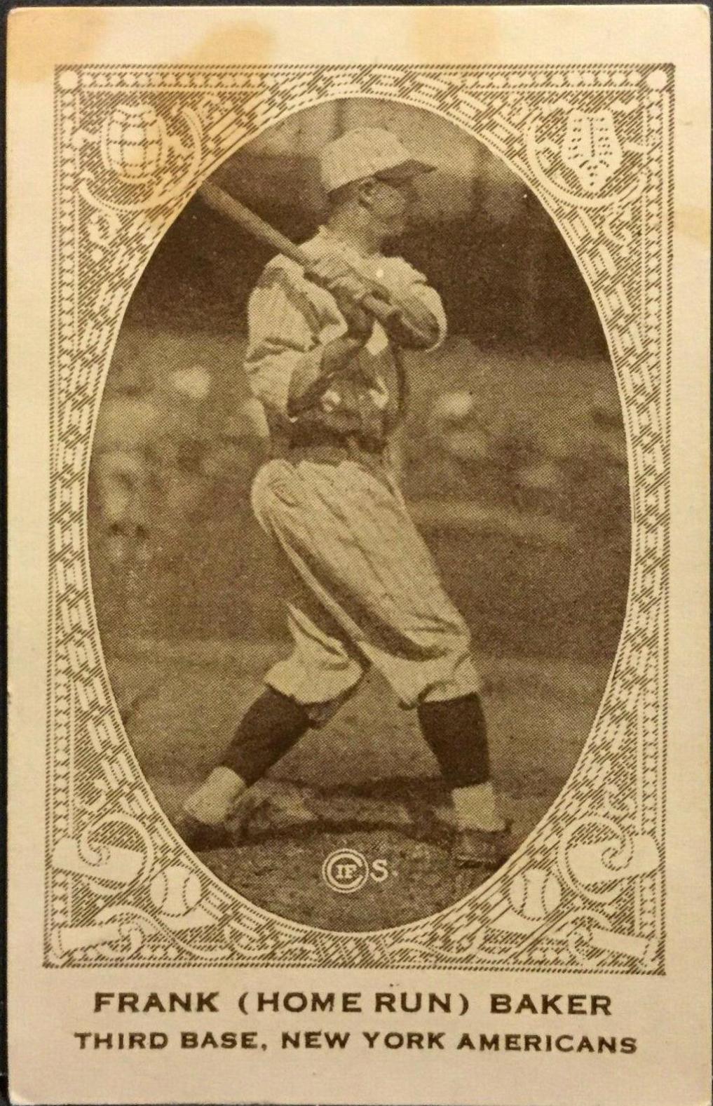 Frank Home Run Baker Baseball Cards 1922 E120 American Caramel