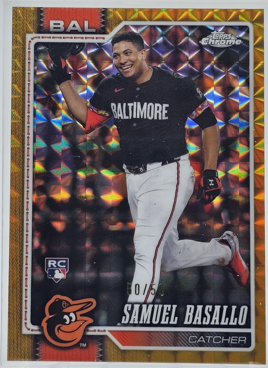 2026 Topps Chrome Samuel Basallo [Gold Geometric Refractor] #7 card