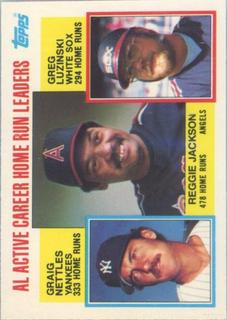 AL Active Career Home Run Leaders: Reggie Jackson / Graig Nettles / Greg Luzinski
