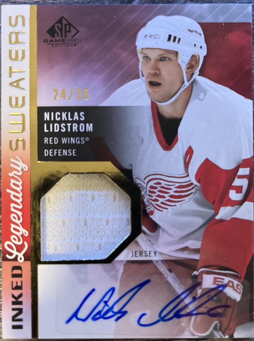 Nicklas Lidstrom #IS-NL 2021 Sp Game Used Inked Sweaters Autograph Hockey