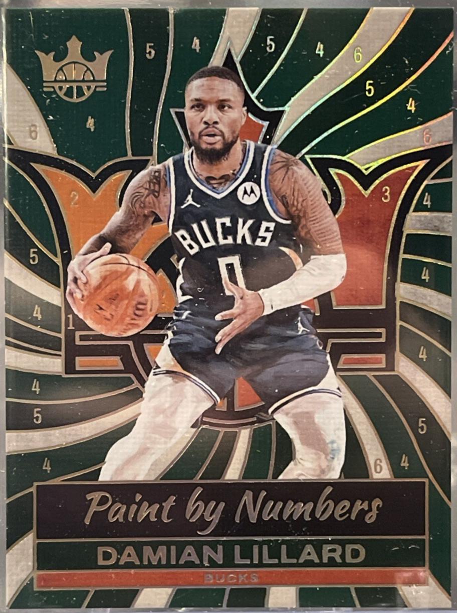 Damian Lillard #20 Basketball Cards 2023 Panini Court Kings Paint by Numbers