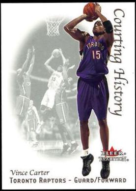 Vince Carter #1 Basketball Cards 2000 Fleer Courting History