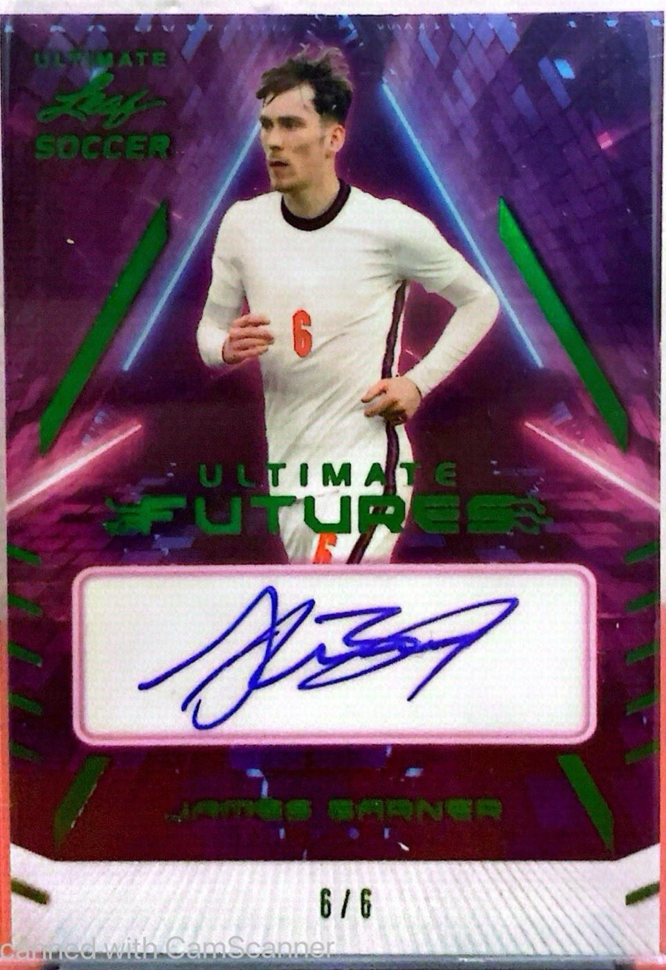 James Garner #F-JG1 2022 Leaf Ultimate Futures Autograph Soccer