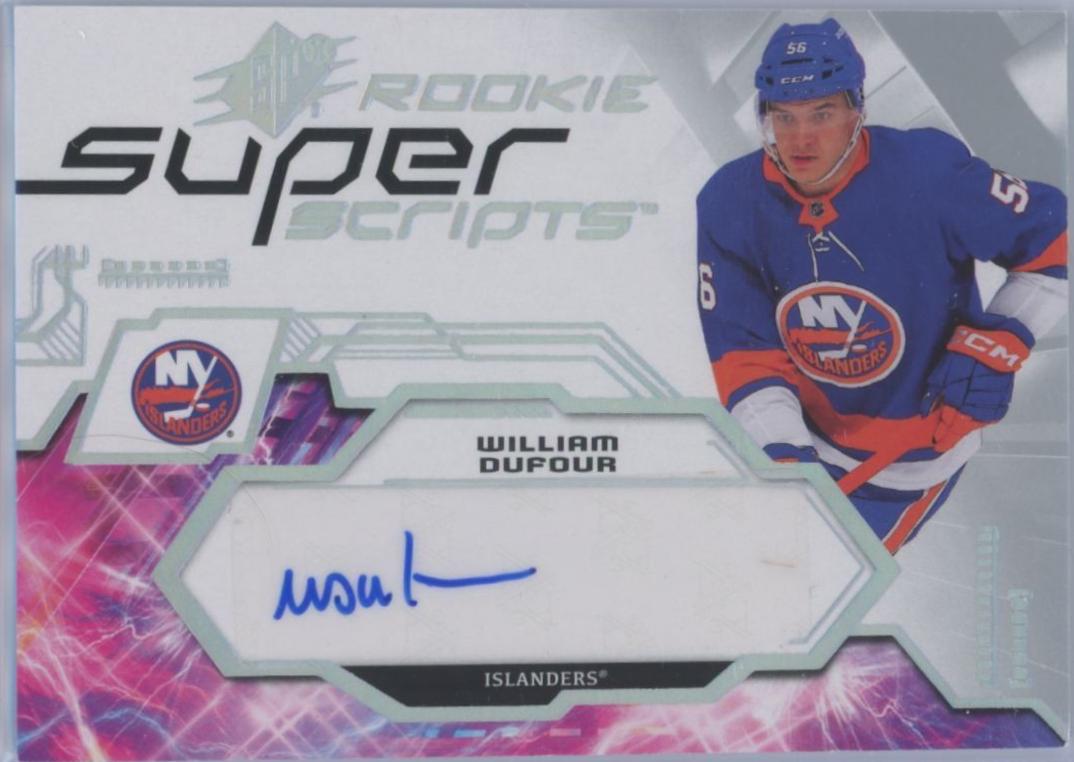 William Dufour #SSR-WD Hockey Cards 2023 SPx Superscripts Rookies