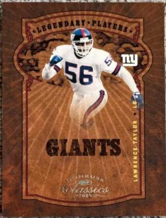 Lawrence Taylor #L-29 Football Cards 2005 Panini Donruss Classics Legendary Players