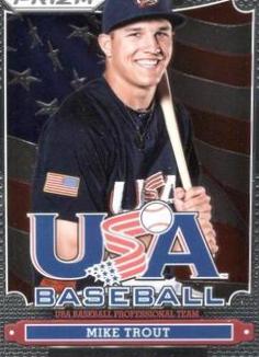 Mike Trout #USA10 Baseball Cards 2013 Panini Prizm USA Baseball