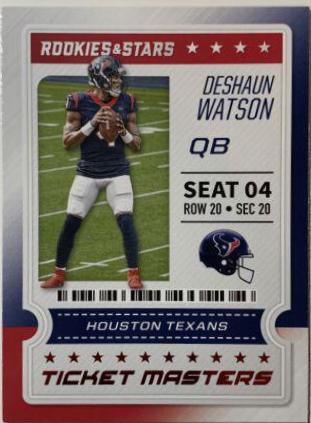 Deshaun Watson #6 Football Cards 2020 Panini Rookies & Stars Ticket Masters