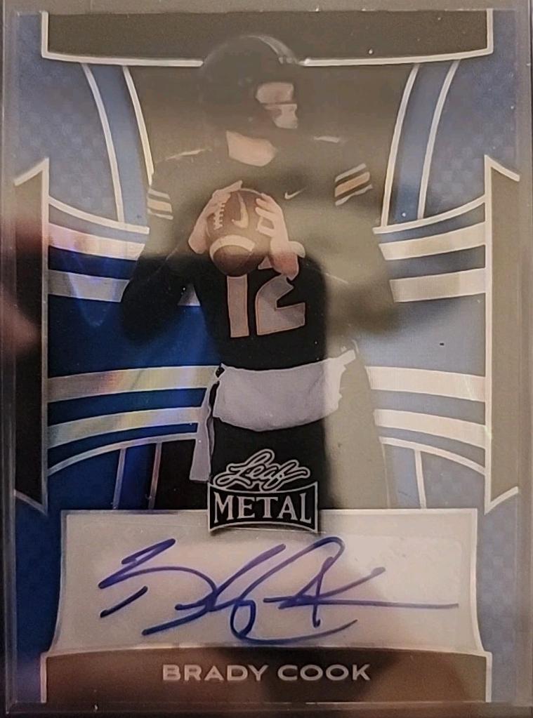 Brady Cook #BA-BC1 2025 Leaf Metal Base Autograph Football