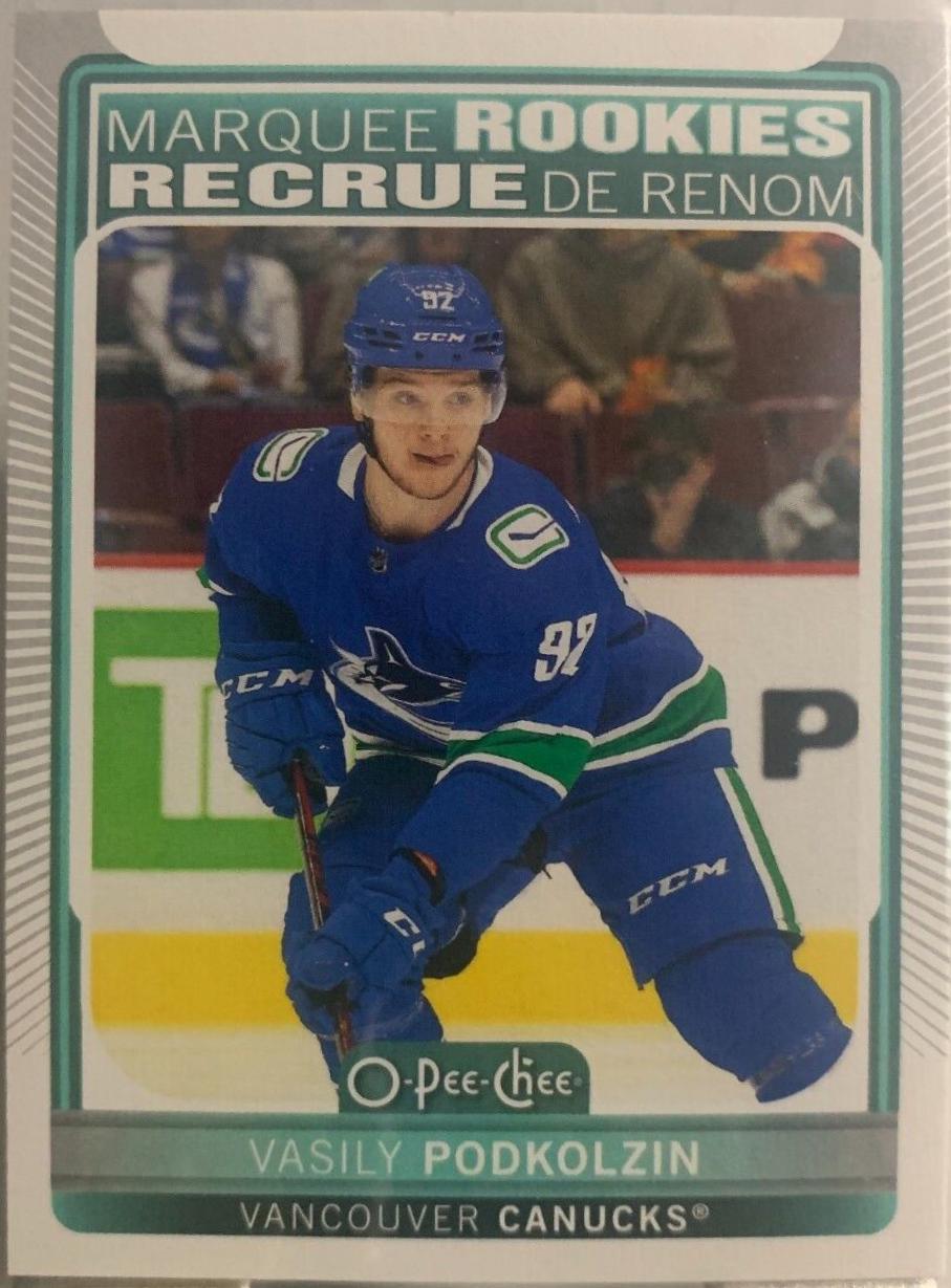 Vasily Podkolzin #619 Hockey Cards 2021 Upper Deck O Pee Chee Update