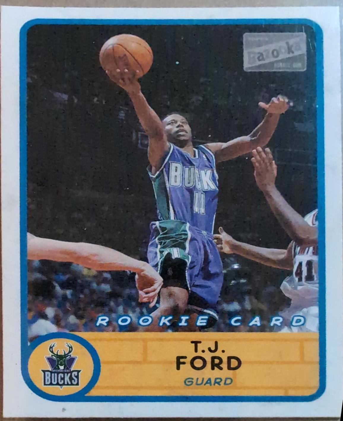 T.J. Ford #260 Basketball Cards 2003 Bazooka