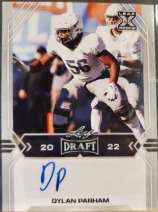 Dylan Parham #BA-DP3 Football Cards 2022 Leaf Draft Autographs