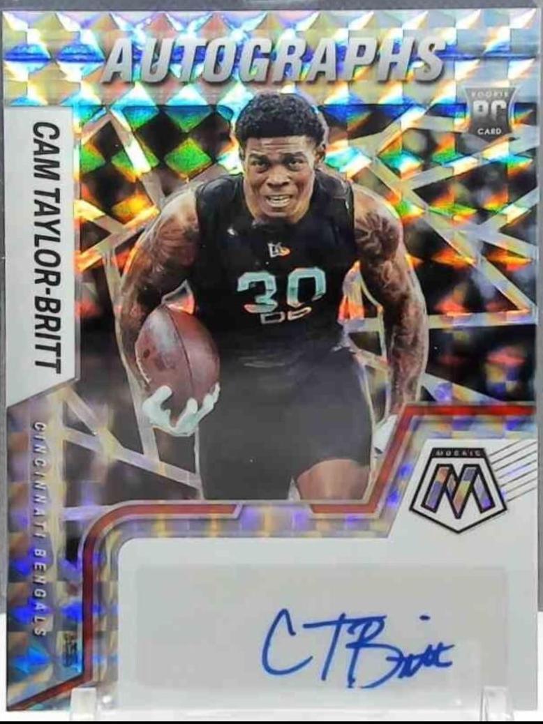 Cam Taylor Britt #RAM-CTB Football Cards 2022 Panini Mosaic Rookie Autographs