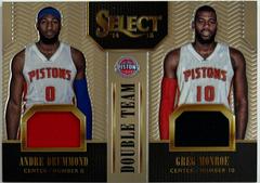 Andre Drummond / Greg Monroe #8 Basketball Cards 2014 Panini Select Double Team Jerseys Prices