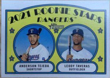 Anderson Tejeda, Leody Taveras #400 Baseball Cards 2021 Topps Heritage
