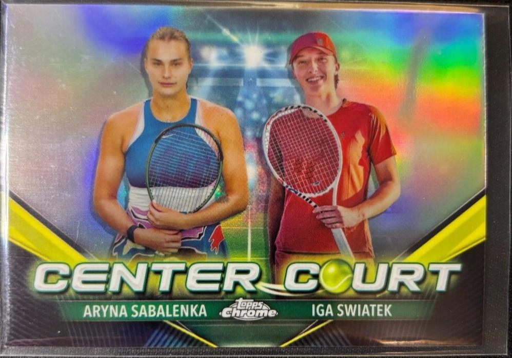 Iga Swiatek / Aryna Sabalenka #CCC-SS Tennis Cards 2024 Topps Chrome Center Court