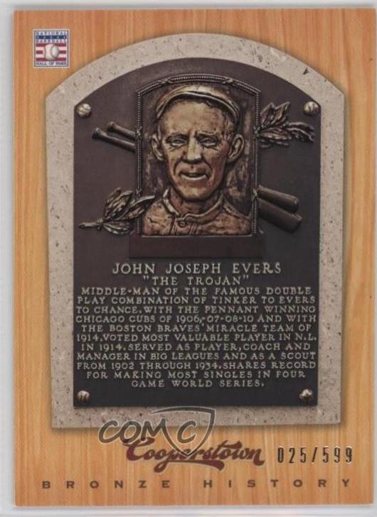 Johnny Evers #30 2012 Panini Cooperstown Baseball Bronze History