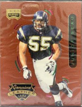 Junior Seau #6 Football Cards 1996 Playoff Contenders Leather