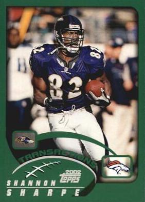 Shannon Sharpe #6 Football Cards 2002 Topps