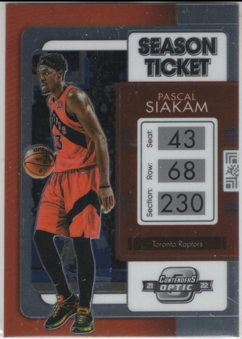 Pascal Siakam #17 2021-22 Panini Contenders Optic Basketball