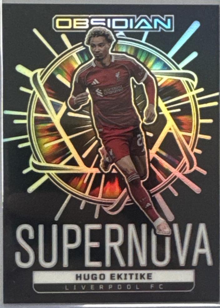 Hugo Ekitike #24 2025 Panini Obsidian Supernova Soccer