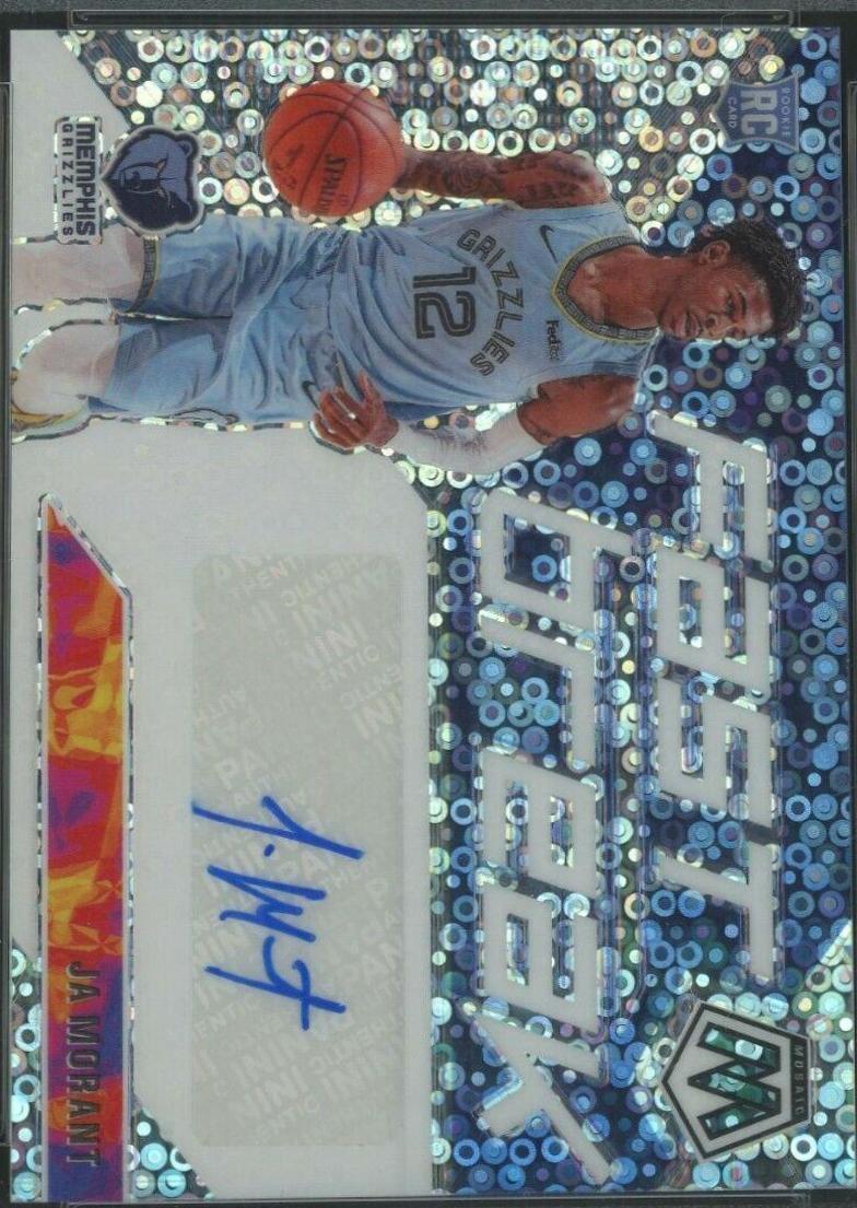 Ja Morant #FB-JMT Basketball Cards 2019 Panini Mosaic Autographs Fast Break