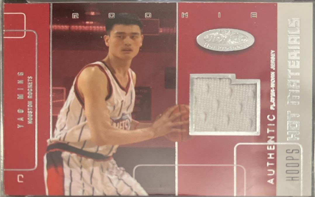 Yao Ming #HM-YM 2002-03 Hoops Hot Prospects Basketball Hot Materials