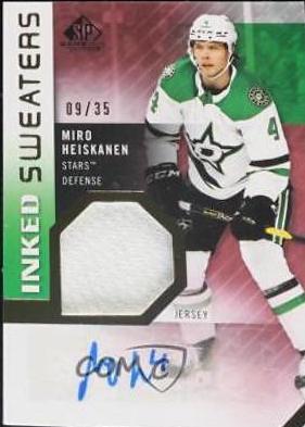 Miro Heiskanen #IS-MH Hockey Cards 2021 SP Game Used Inked Sweaters Autograph