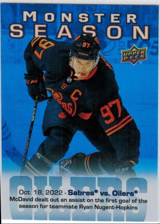 Connor McDavid #MS-3 Hockey Cards 2023 Upper Deck Monster Season